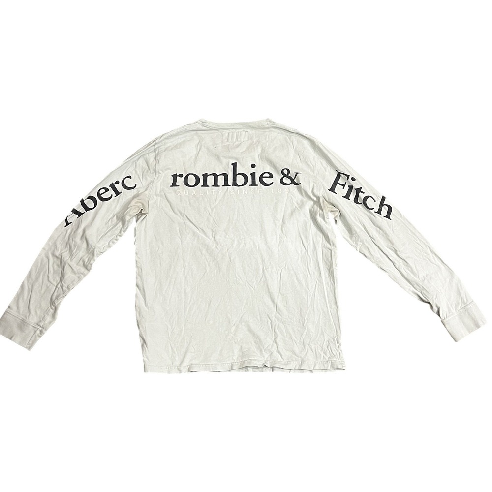 Abercrombie & Fitch Men's Size Large Spell Out Preppy Long-sleeve Shirt‎